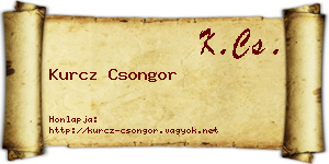 Kurcz Csongor névjegykártya