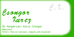 csongor kurcz business card